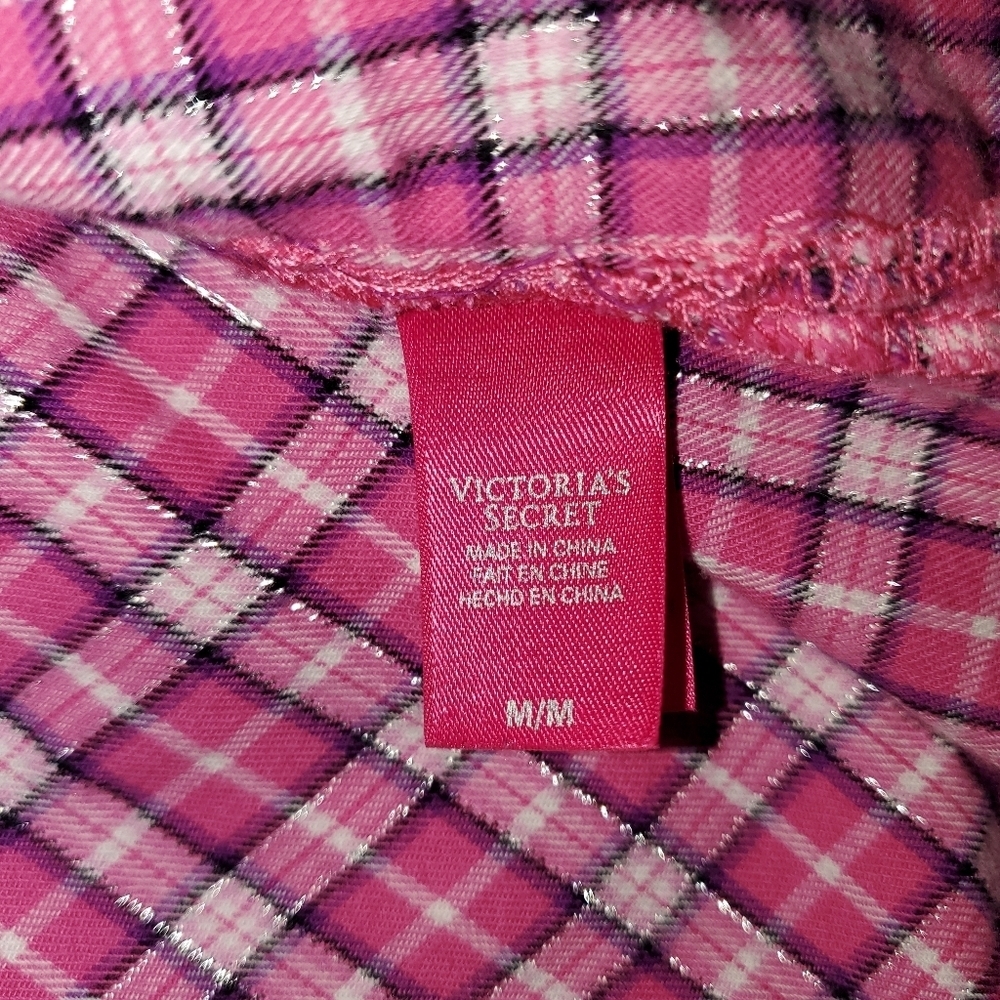 Victoria Secret Flannel Nightgown in Pink Plaid 💗 - Picture 7 of 10